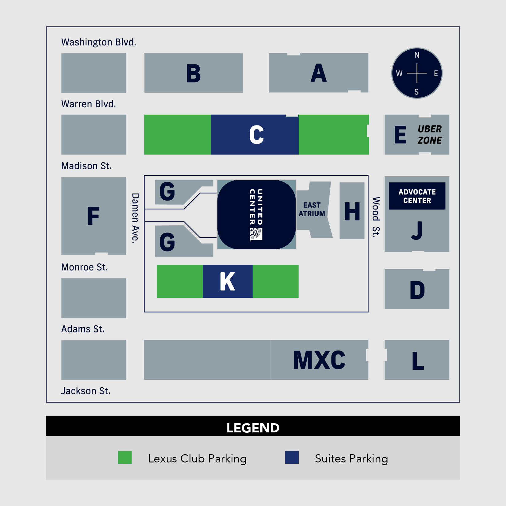 Directions Parking United Center