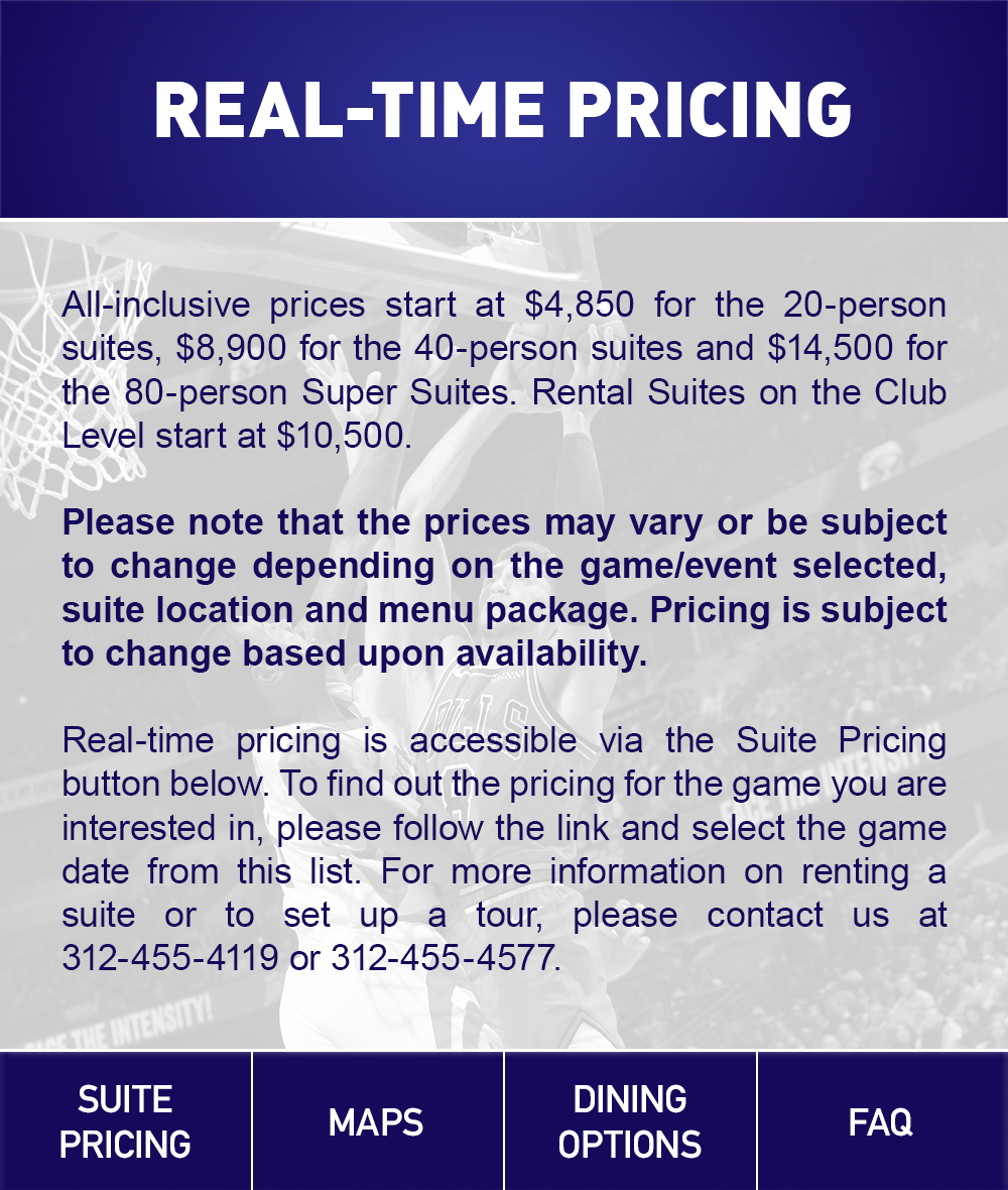 Club Room Size Chart