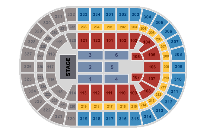 Myth Live Seating Chart