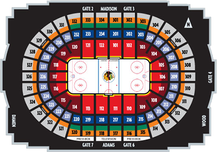 United Center Seating Chart For Blackhawks