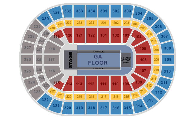 Lady Gaga Seating Chart